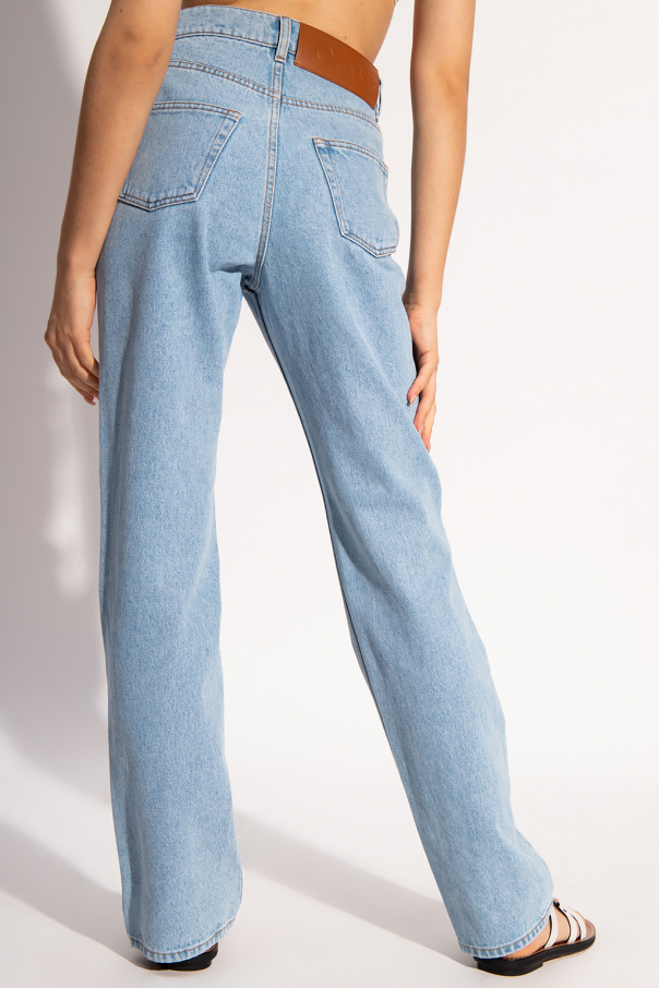 【送料&関税込】Loewe Pastel Light-blue Viscose Pant ブルー（青）系 LOEWE(ロエベ) パンツ(レディース) - 海外通販の